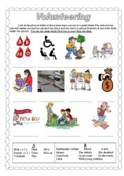 English Worksheet: Volunteering