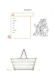 English Worksheet: Food - shopping list
