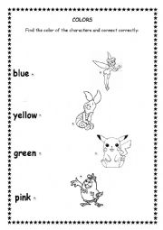 English Worksheet: COLOURS