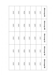 English Worksheet: Past simple nad Past continuous game