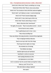 English Worksheet: Song from 