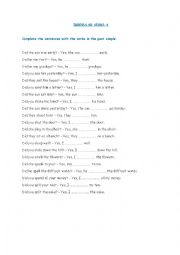 English Worksheet: IRREGULAR VERBS 4