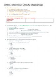 English Worksheet: Quantifiers / Count-Non Count nouns