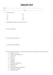 English Worksheet: english test