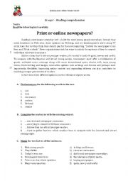 English Worksheet: Test - Media