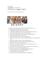 English Worksheet: Friends The one in Las Vegas part II 