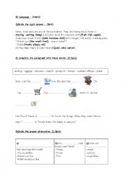 English Worksheet: mid-term test 2 7th form-language