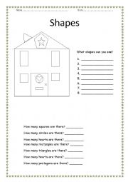 English Worksheet: shapes