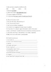 English Worksheet: Possesions - vocabulary and Present Simple exercises.