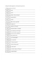 Change the direct questions into reported question1