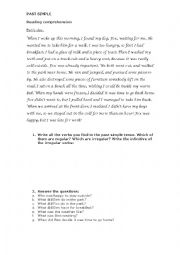 English Worksheet: Present Continuous Reding Comprehension