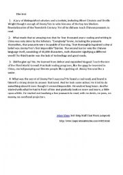 English Worksheet: education