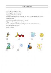 English Worksheet: smoothie recipe