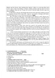 English Worksheet: Moch Exam for Bac