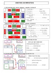 English Worksheet: directions and prepositions