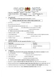 English Worksheet: Quiz in Language