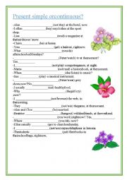 English Worksheet: Present simple or continuous?