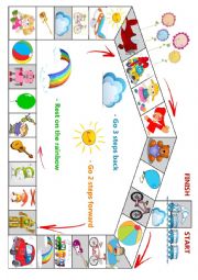 English Worksheet: Toys Boardgame