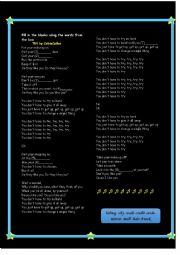 English Worksheet: Lyric song: Try by Colbie Caillat