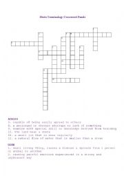 Ebola Terminology Crossword Puzzle 