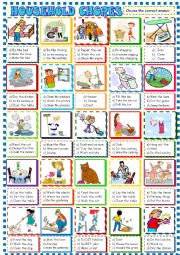 household chores/multiple choice activity