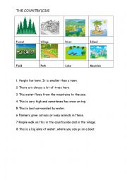 English Worksheet: THE COUNTRYSIDE