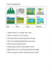 English Worksheet: THE COUNTRYSIDE