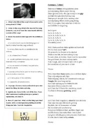 English Worksheet: Passenger- I Hate