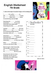 English Worksheet: You shot me down - David Guetta