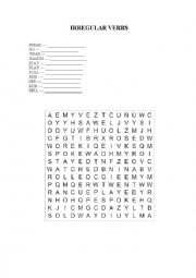 English Worksheet: Irregular verbs