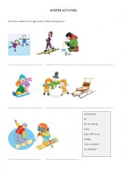 English Worksheet: Winter activities