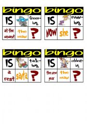 Present Continuous- Super Bingo  Game(2/2)