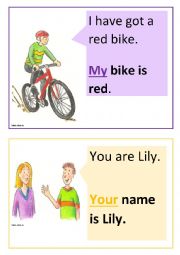 English Worksheet: Possessive pronouns flashcards