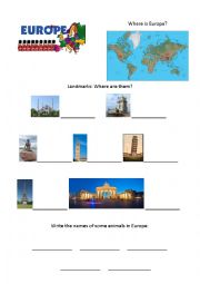 English Worksheet: Europe