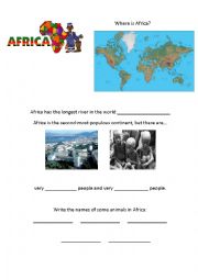 English Worksheet: Africa