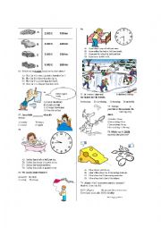English Worksheet:    	Elementary Revision (part 4) [daily routines, weather,feelings,present simple vs. cont etc..)