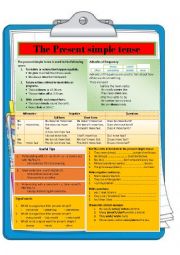 English Worksheet: Present simple tense