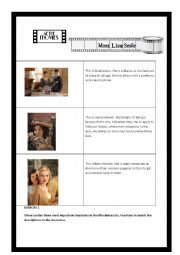 English Worksheet: Mona Lisa Smile_ Film Exercise