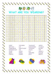 English Worksheet: Clothes 