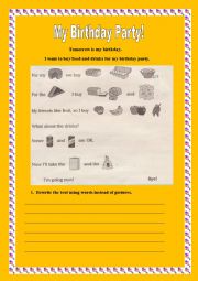 English Worksheet: My birthday