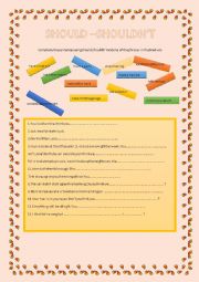 English Worksheet: Should (Practise)