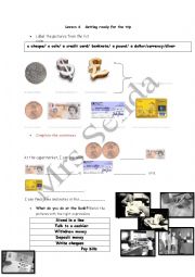 English Worksheet: Lesson4 getting ready to the trip