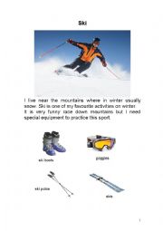 English Worksheet: Winter activities