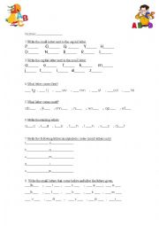 English Worksheet: Alphabet worksheet