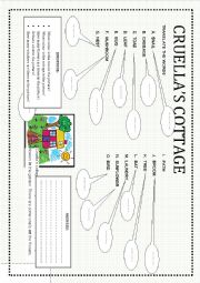 English Worksheet: Cruellas cottage