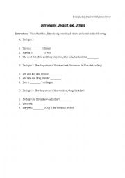 English Worksheet: Introducing Oneself and Others