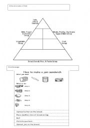 English Worksheet: Food (I like, I dont like)