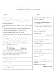 English Worksheet: INTENSIFIERS WITH COMPARATIVE ADJECTIVES