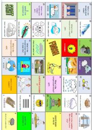 WEATHER AND TEMPERATURE GAME USING GOOSE BOARD.