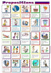 English Worksheet: Prepositions of Place